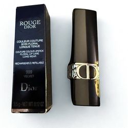 Dior Rouge Dior Lipstick 999 Velvet – Classic Red – Long Wear – Refillable