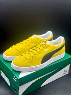 MEN’S PUMA SUEDE CLASSIC XXI (SUN RAY YELLOW-PUMA BLK-PWHT) SZ 10