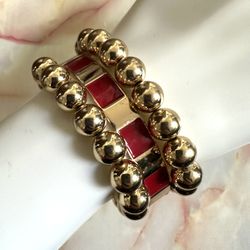 Bundle Of 3 Gold Tone Bracelets 