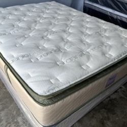 Queen Organic Elite Superior Hybrid Cool Gel Memory Foamm Pillow Top 14inch Matres!!