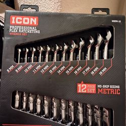 12p Ratcheting Flex Head Wrenches