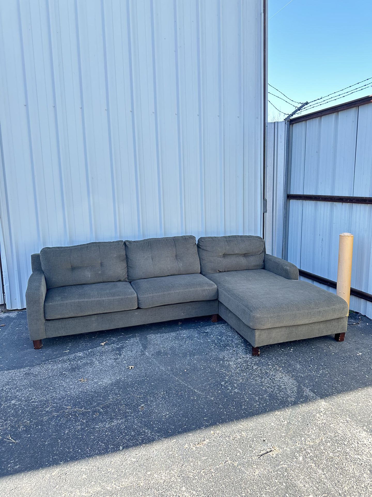 FREE DELIVERY - Gray 2 Piece Sectional