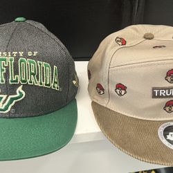 Trukfit And USF Flat Brim Hats