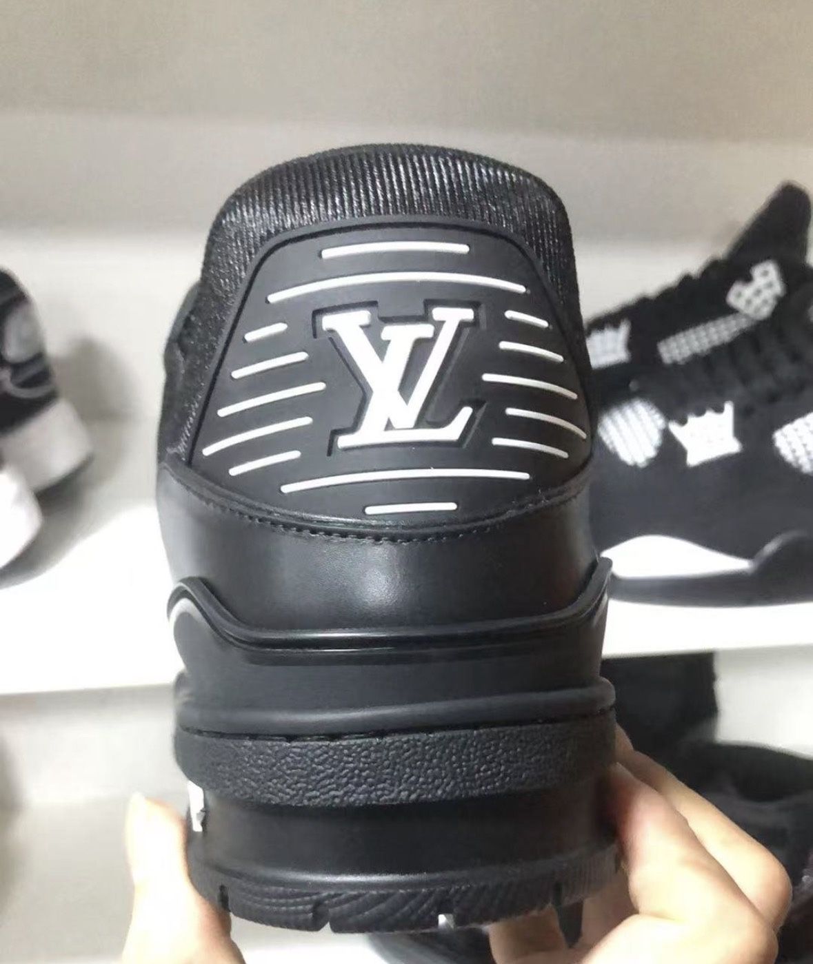 All Black LV Trainers