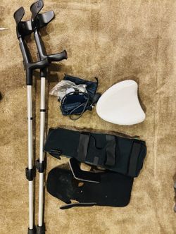 Medical Recovery Kit - Crutches, Knee Brace, BP Monitor, Toilet Riser & More - $40 (Bundle Deal)