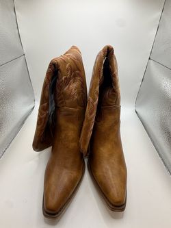 wetkiss Women's Pointed Toe Cowboy Boots (Brown; Size 7)