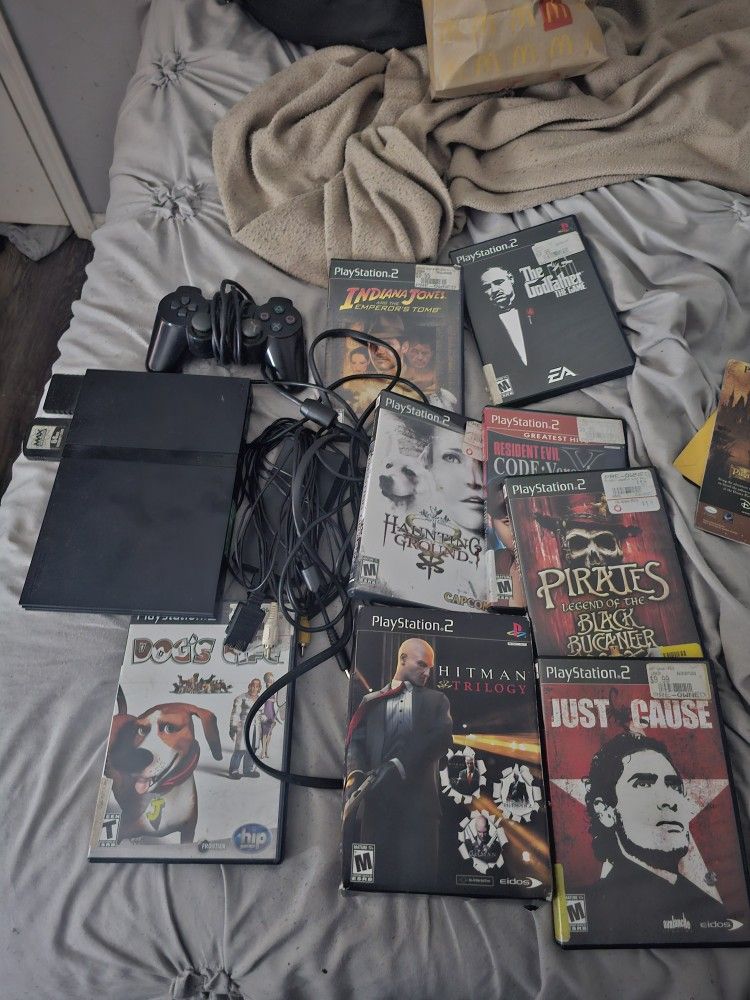 Playstation 2 Slim + Games