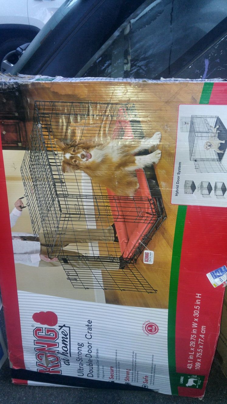 brand new Kong large collapsible two-door cage