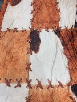 Queen size cowhide duvet cover bedding