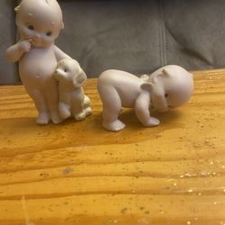 Vintage Enesco Kewpie Porcelain Dolls 