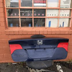 Blue Honda Civic Trunk Lid Rear Deck 