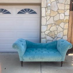 Beautiful Teal  Tufted Couch