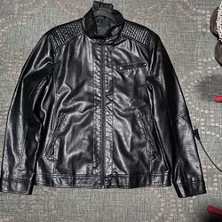 black leather jacket 