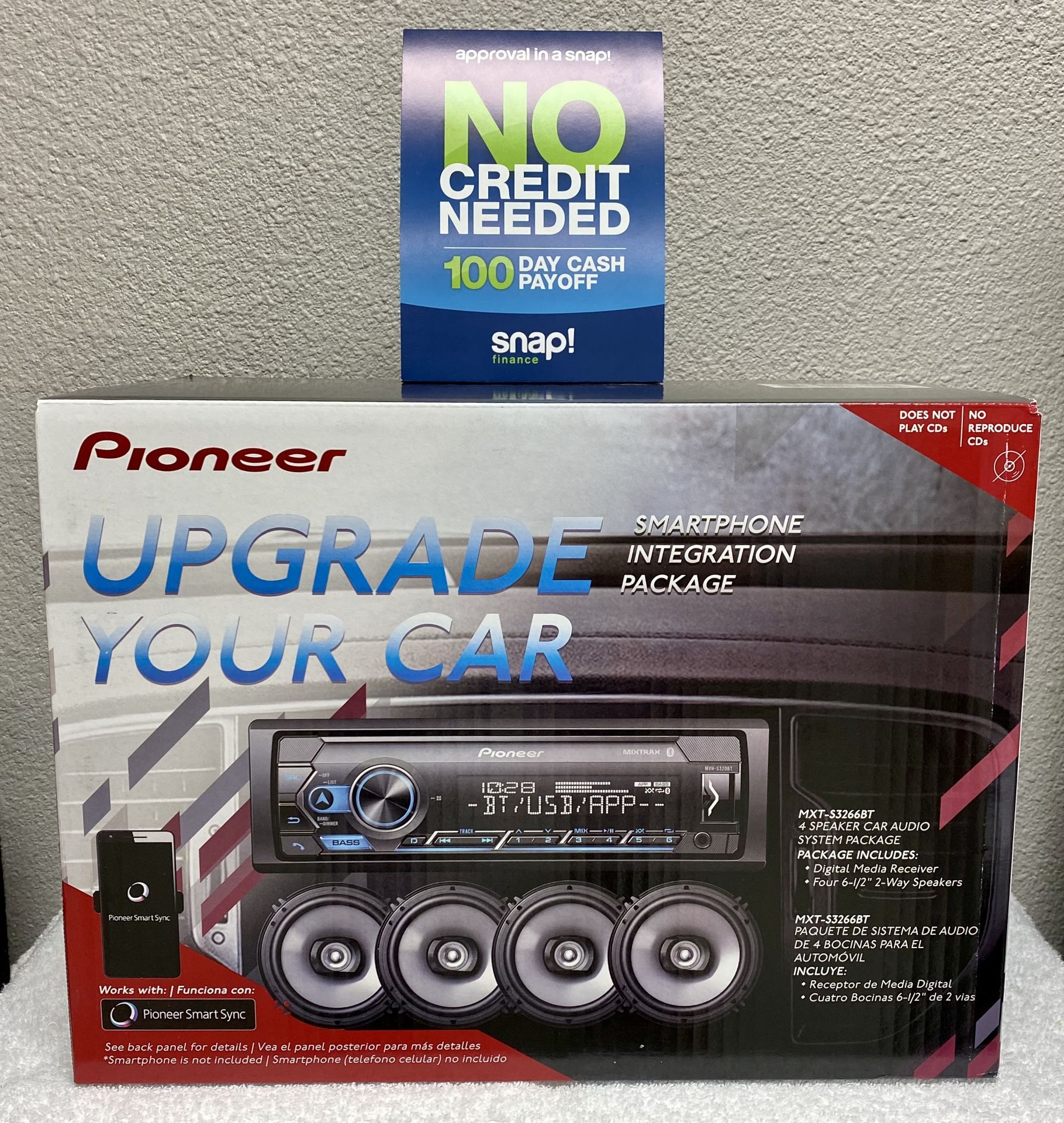 New Pioneer Single Din Car Audio Bluetooth MP3/USB/AUX/ Digital Car Stereo Receiver + (4) 6.5” Speakers {No Credit Easy Financing} 🔊🔥