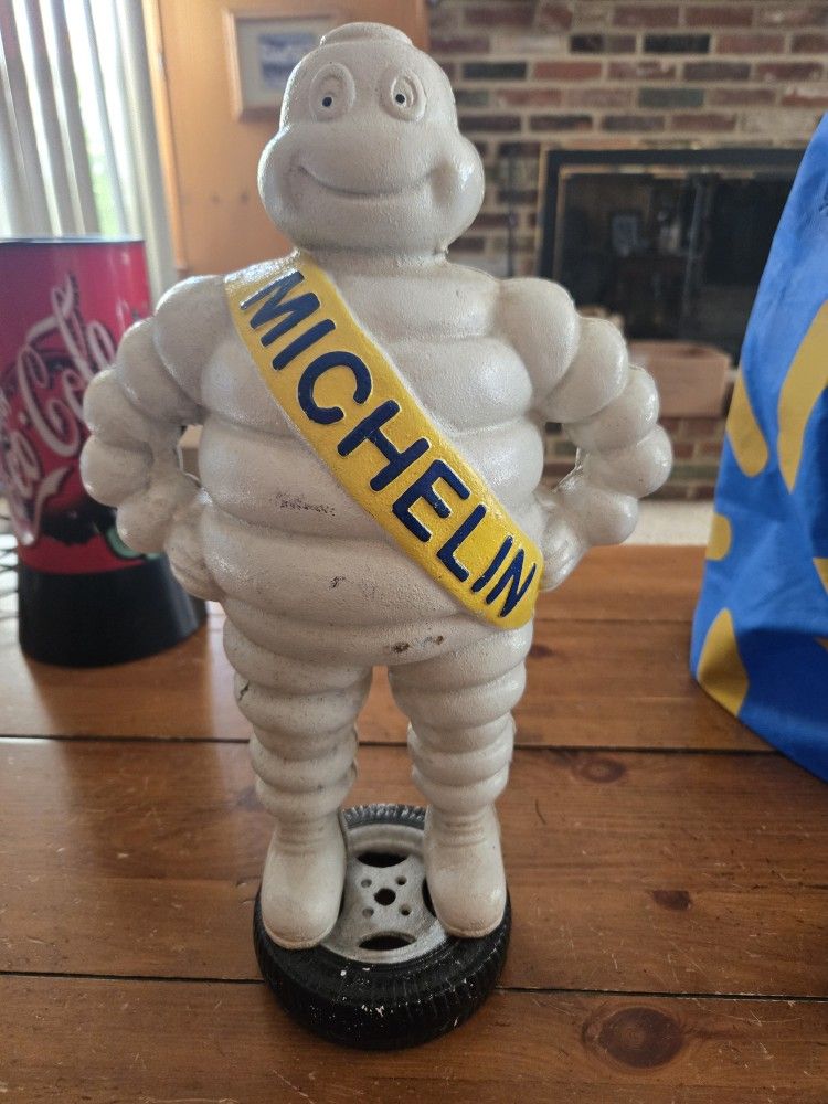 Large Cast Iron Michelin Man Figure 