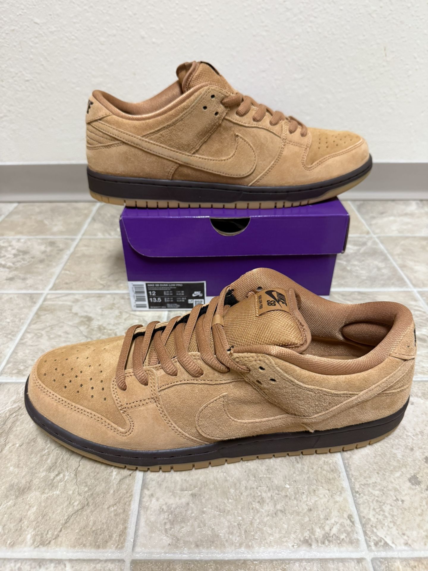 Nike Dunk SB Low Wheat Size 12 New