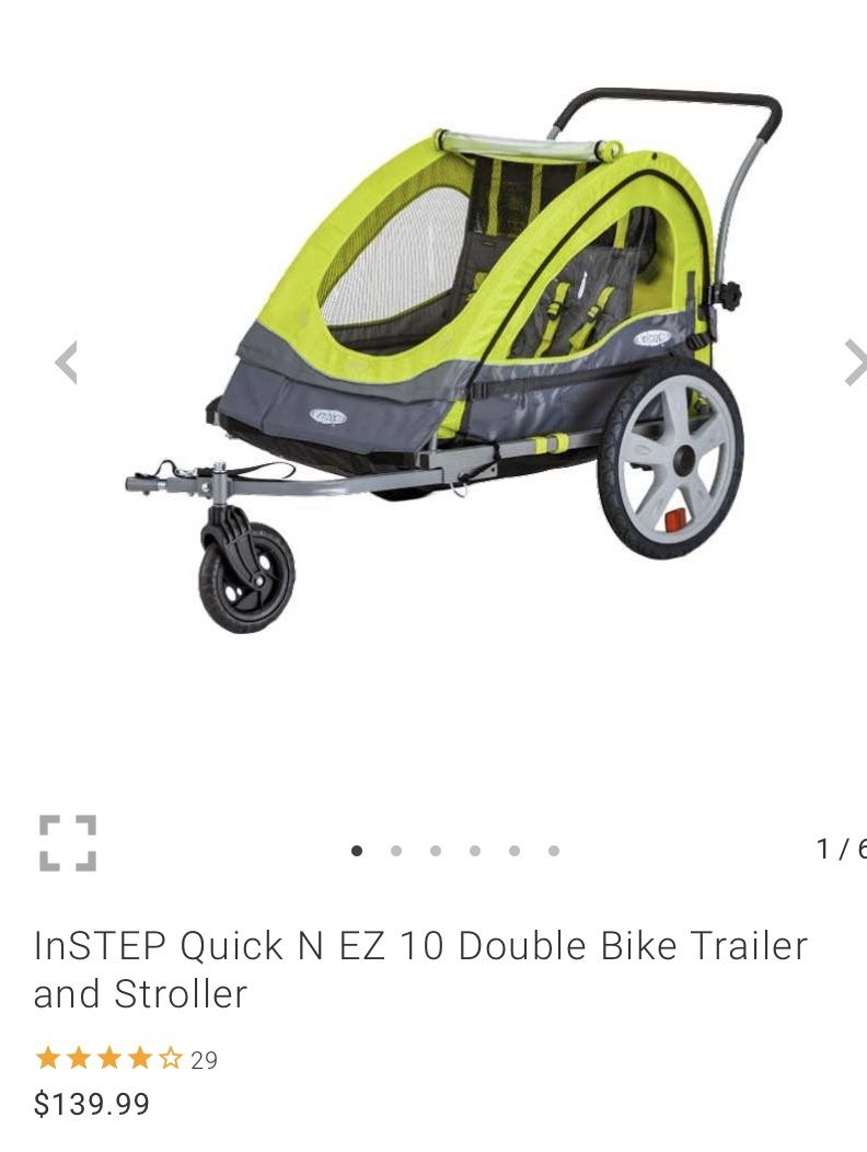 InSTEP Quick N EZ bike trailer and stroller