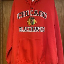 Chicago Blackhawks XL Fleece-Lined  Hooded Sweatshirt 