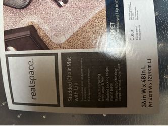 Real space advantage commercial pile chair mat with loop 36x48