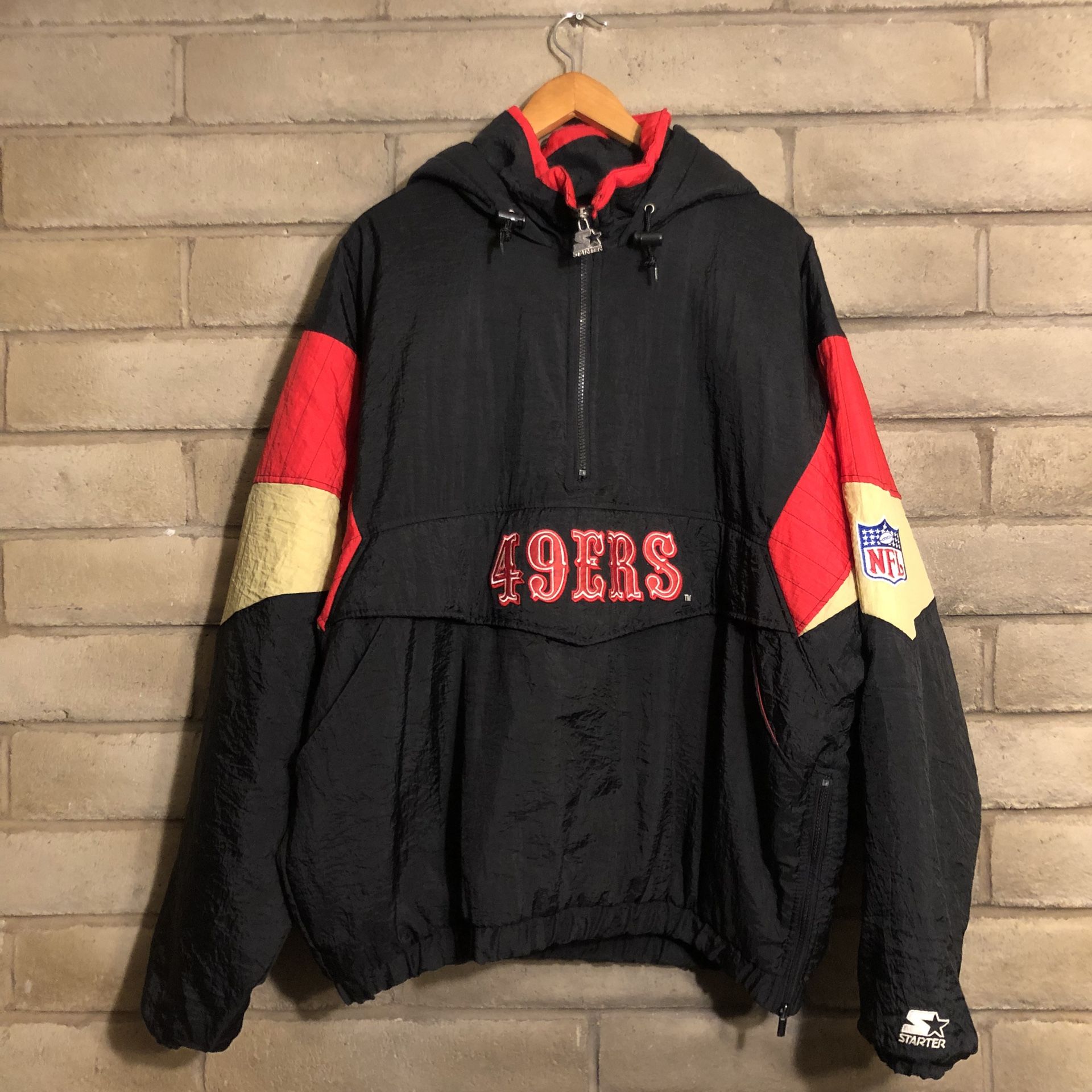 Vintage 90s San Francisco 49ers Pullover Jacket by Starter Size XL