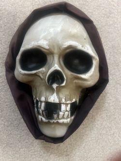 Skull Halloween light up skeleton with Hood
