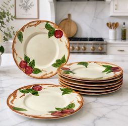 8 Franciscan Apple Salad Plates 7.5” USA California Gladding McBean Vintage