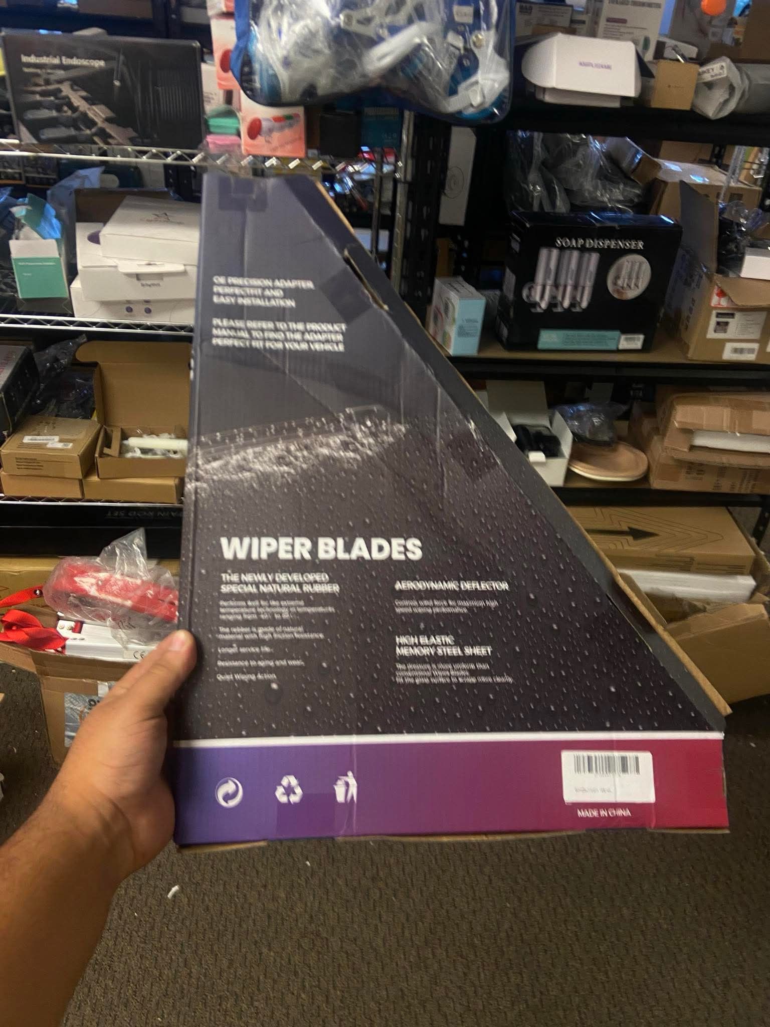 24 inch and 18 inch windshield wipers yellow cover