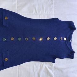 Navy Blue Maxi Knit Dress (S)