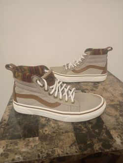 VANS SK8-Hi MTE Scotchgard Gray Tan Suede Hi Top Mens 4 / Women 5.5 Skater Shoes