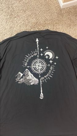 Black SHEIN Oversized Compass Shirt