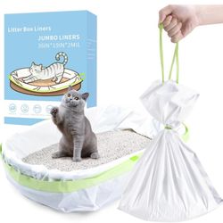 36 Count Jumbo Cat litter Box Liners, 36" x 19" Easy Clean Up Thick Large Kitty