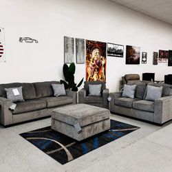 Brand New Ashley Altari Alloy Sofa Only $439. Loveseat $419,  Accent Chair $339, Oversized Ottoman $$299