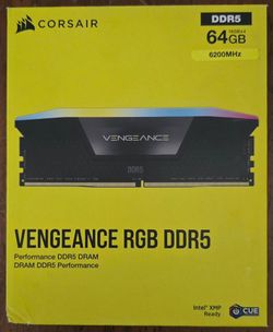 CORSAIR VENGEANCE RGB DDR5 RAM 64GB (4x16GB)