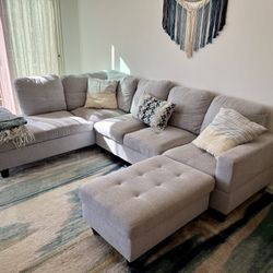 3 Piece Light Grey Sectional