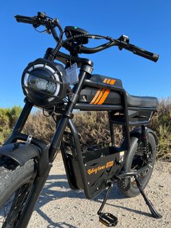 New - Dual Rider GT33 Electric Fat Tire Cruiser Center Basket Bike, 32mph, 27ah XXL Battery