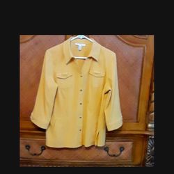 Velvet like fabric can be worn as a jacket size PL, By JM