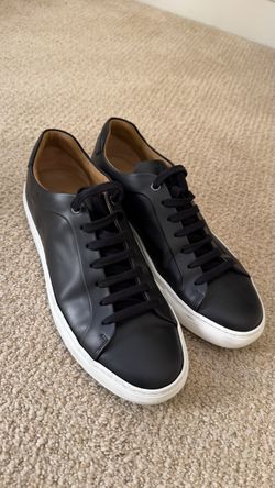BOSS Men’s Black Leather Sneakers Made in Italy EU 42