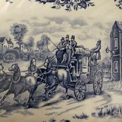 Johnson Bros Coaching Scenes platter " Leaving the village"