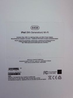 Apple IPad 64GB WiFi 9th Generation