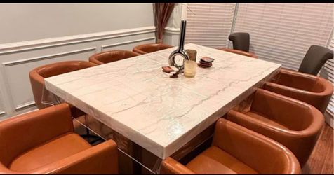 Counter Height Dining Table | Marble | Seats 8