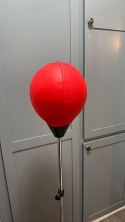 punching bag with stand and gloves