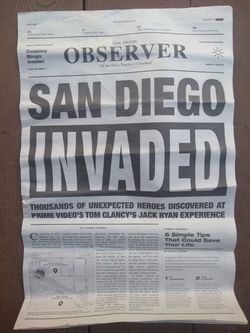 Comic-Con San Diego Jack Ryan experience newspaper