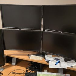 5 23inch Dell Monitors All Working With Stands