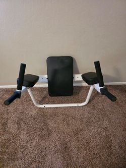 Workout equipment. Wall Mount Dip Station w/ Vertical  Knee Raise Station