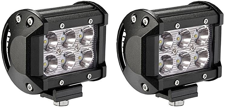 2X 18W Led Work Lights Pods Spot Offroad Lamp ATV Tractor UTE 4inch Cube Pods