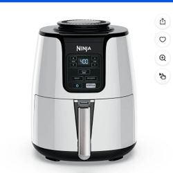 Ninja 4Qt Air Fryer, Nonstick Basket with Crisper Plate, 1550 Watts, White