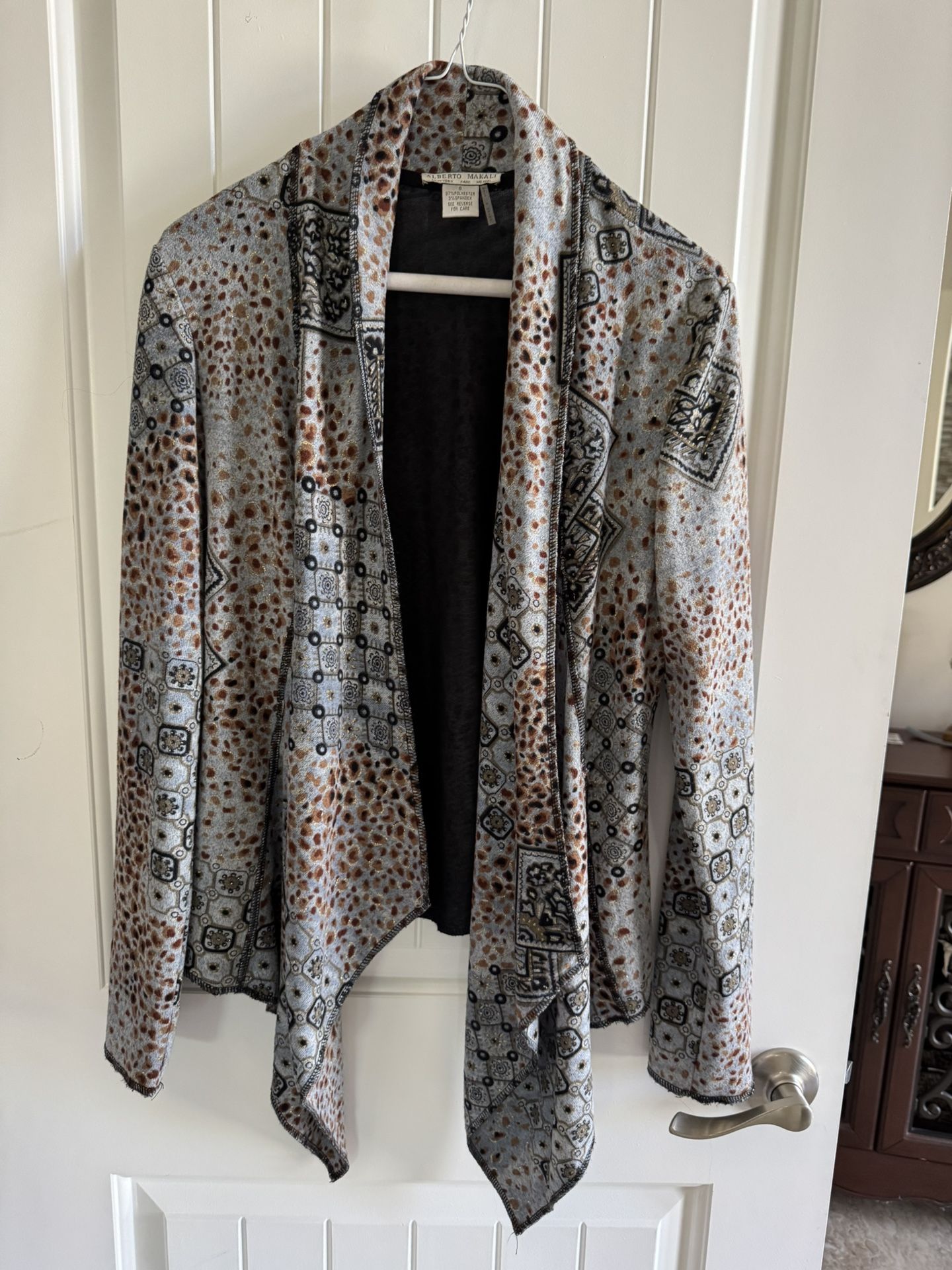 Alberto Makali Women’s Vintage Butterfly Cardigan Size S