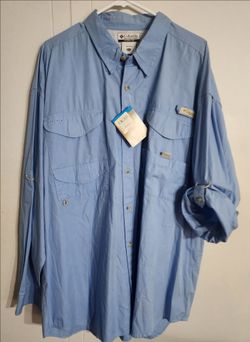 Columbia PFG vented fishing shirt in blue Size 2xl Men's