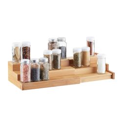 3-Tier Bamboo Expanding Spice Shelf from The Container Store