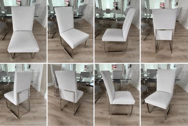 MITCHELL GOLD + BOB WILLIAMS GAGE DINING CHAIRS – SET OF 8 - delivery is negotiable